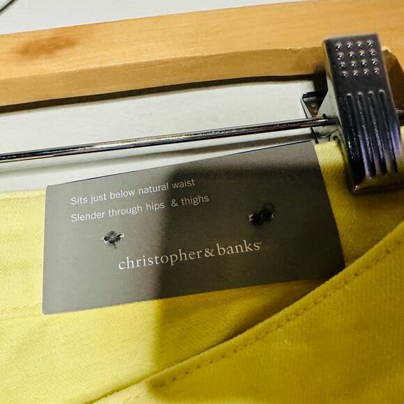 Christopher & banks Yellow Signature Slimming Solution Modern Ankle Jeans Size 8 - Picture 5 of 8